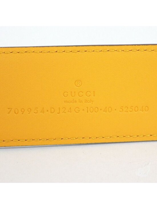 Gucci Belt Leather Light Blue Yellow main image 6